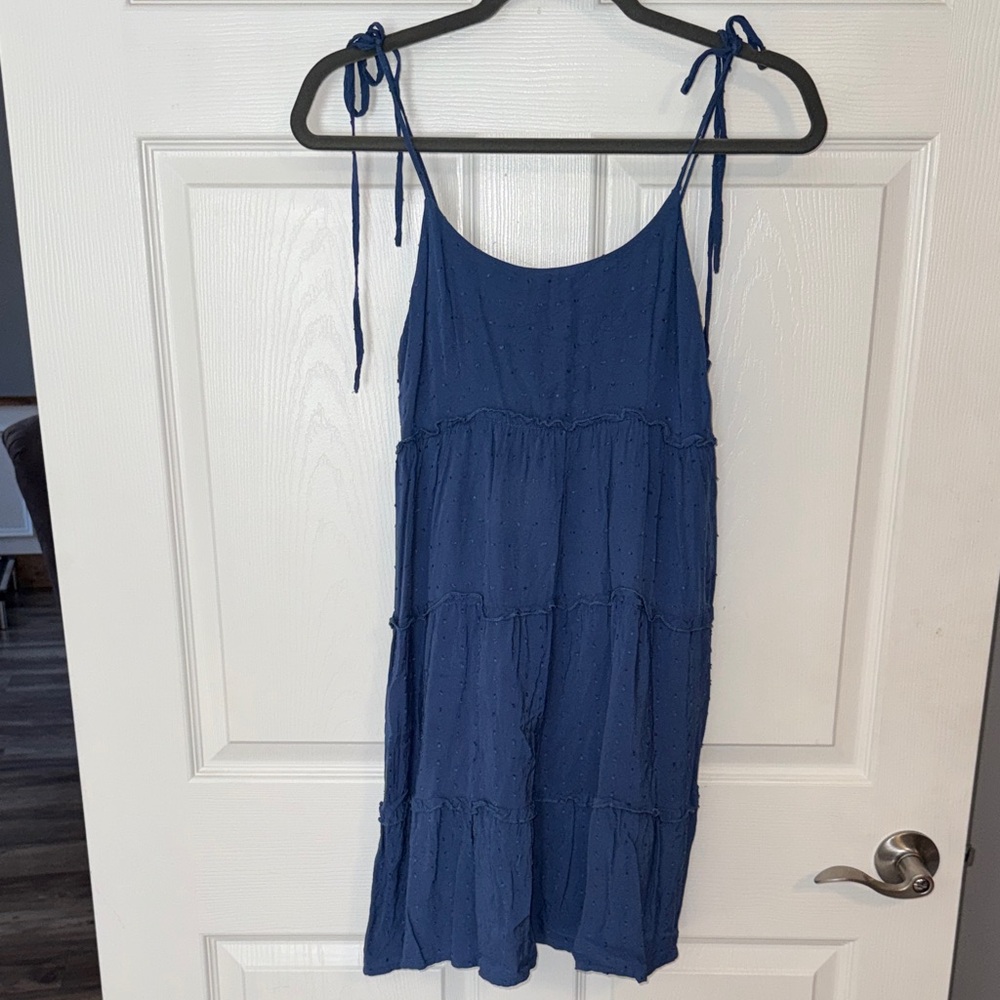 SHEIN Blue Textured Dress